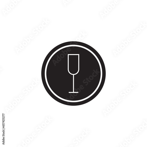 glass icon vector