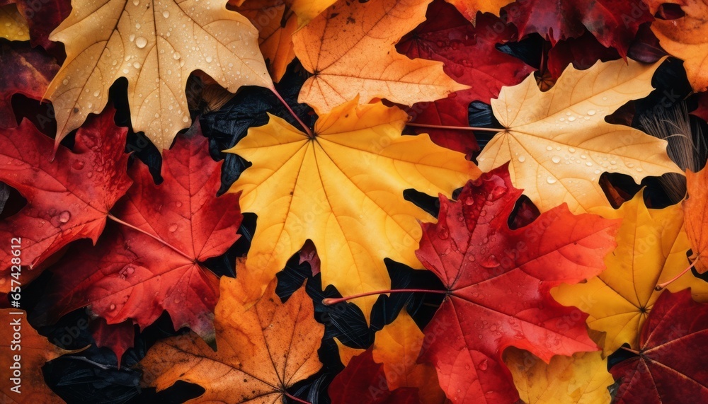 Autumn Season and Dried Leaf Background