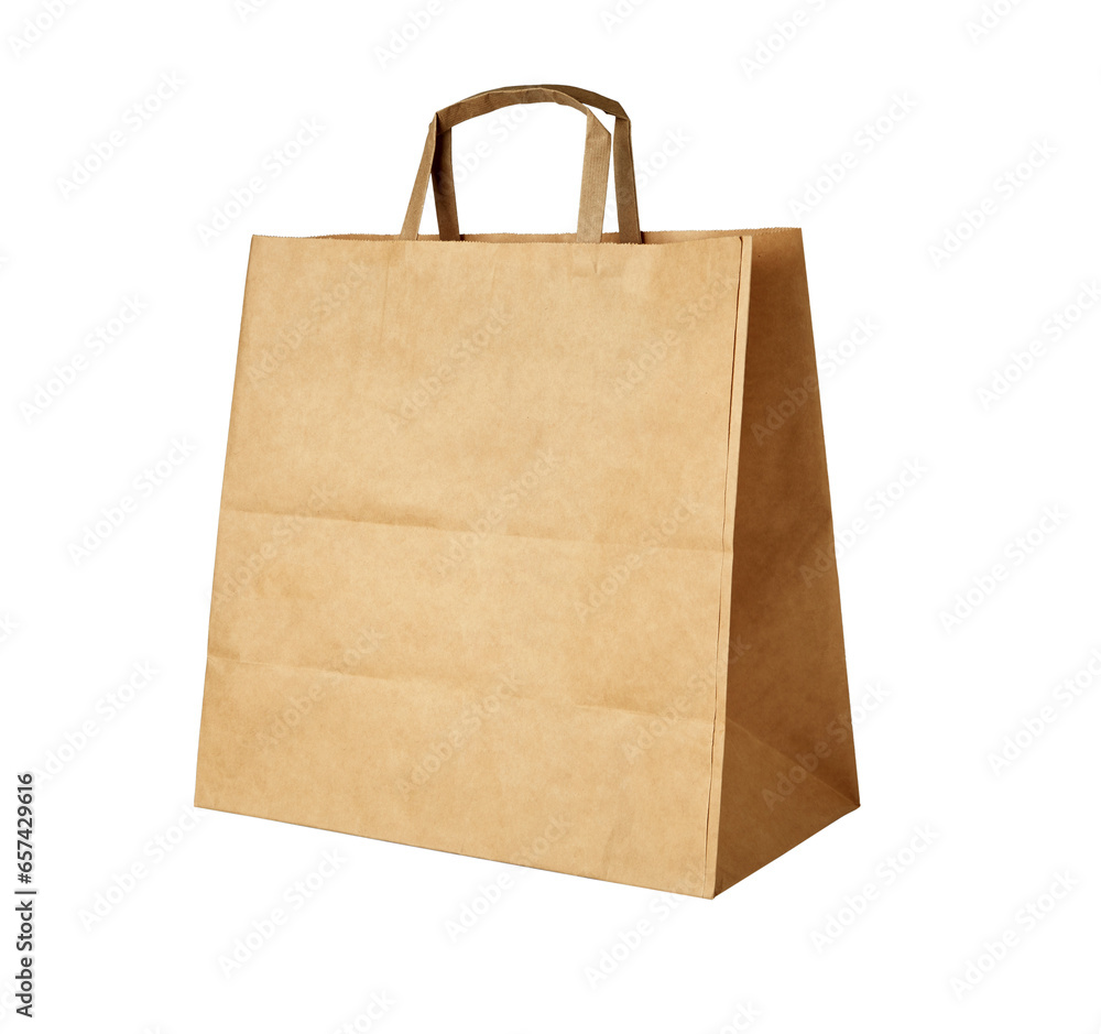 Blank brown paper bag isolated on white background Blank brown paper bag isolated on white background