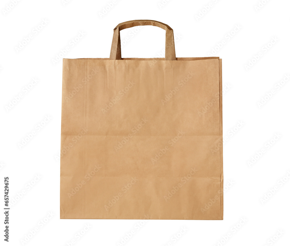 Blank brown paper bag isolated on white background Blank brown paper bag isolated on white background