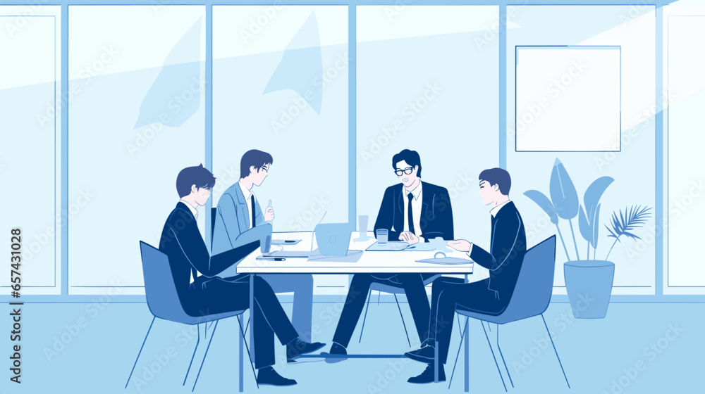 Concept vector illustration of business meeting.
Concept vector illustration of business meeting.