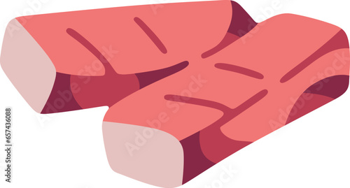 Crab stick icon illustration