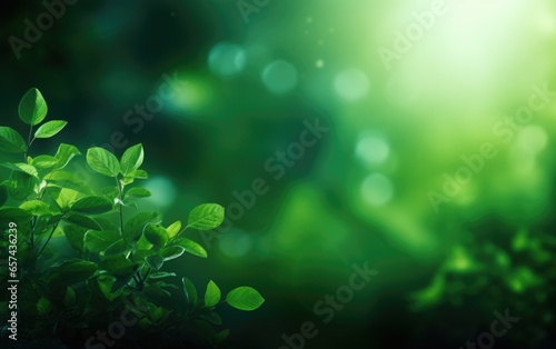 Blurry green natural backgr...