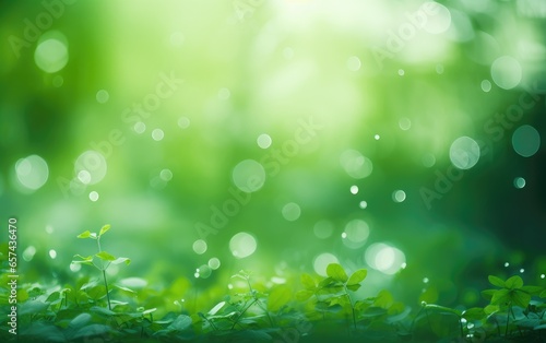 Blurry green natural backgr...