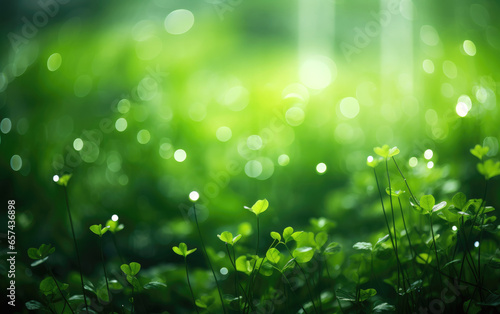 Blurry green natural backgr...