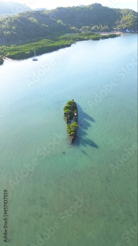 Drone view of SS Adelaide shipwreck in Magnetic Island