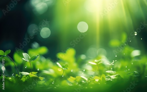 Blurry green natural backgr...