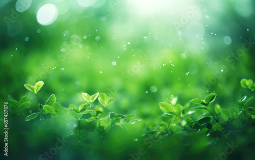 Blurry green natural backgr...