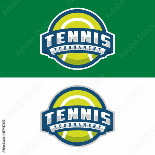 Tennisball sport logo design vector illustration
