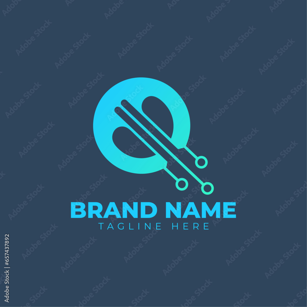 Q Tech Logo Design Q Tech Logo Design