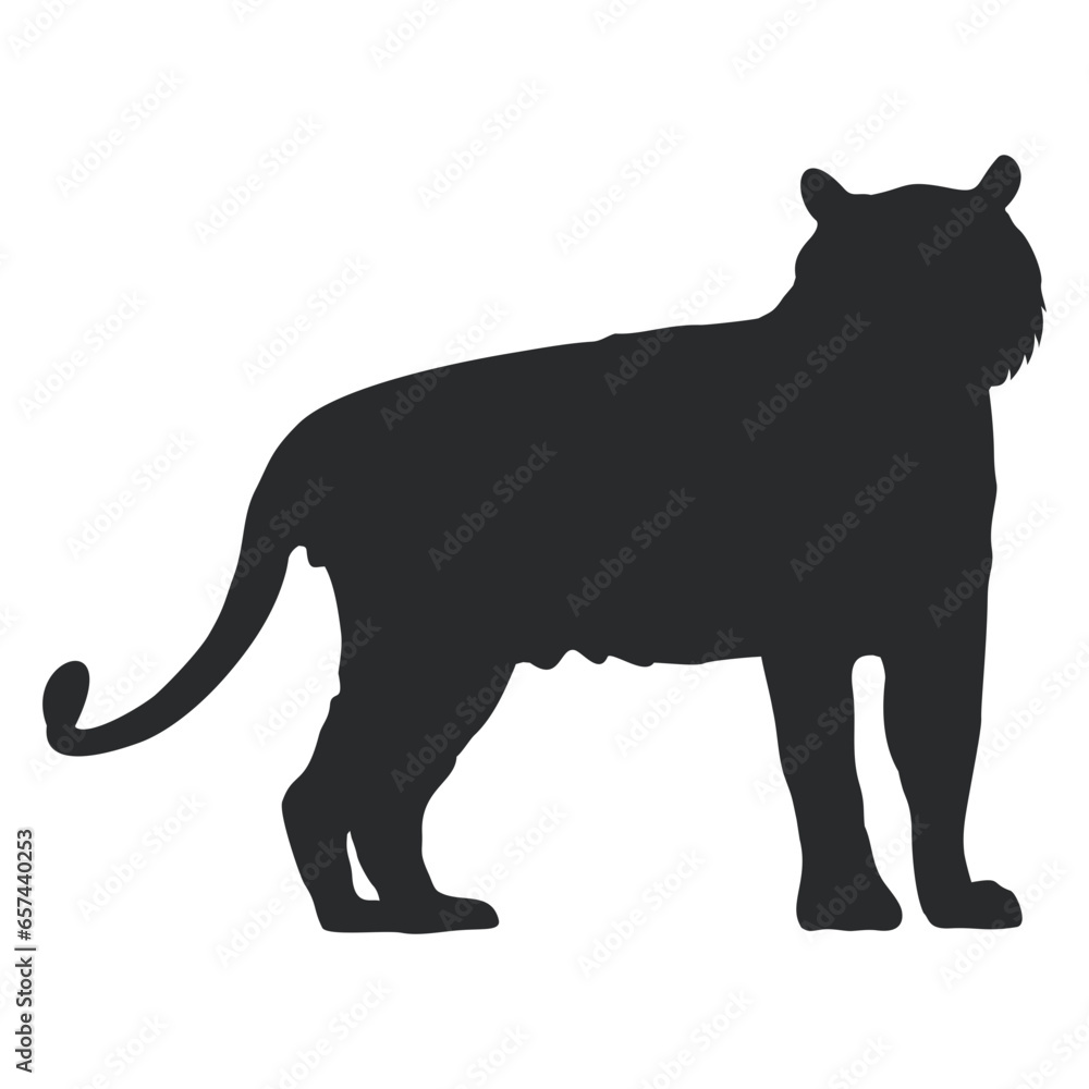 Obraz premium silhouette tiger vector