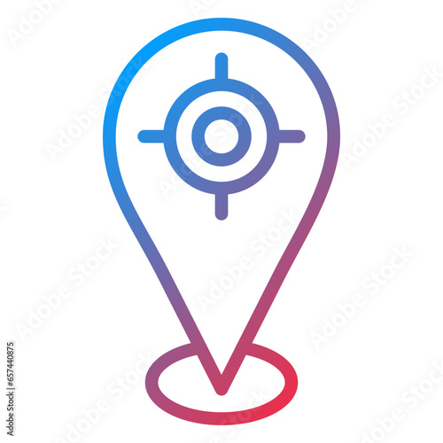 Vector Design Current Location Icon Style