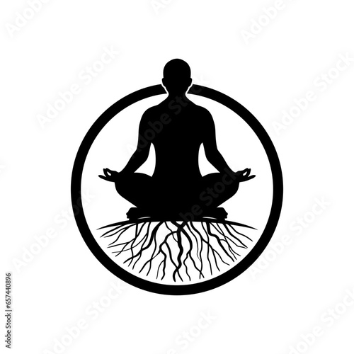 root meditation silhouette