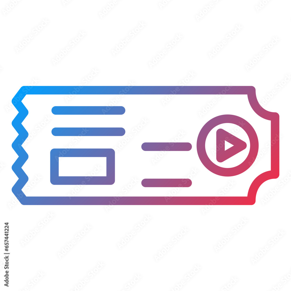 Vector Design Movie Ticket Icon Style Vector Design Movie Ticket Icon Style