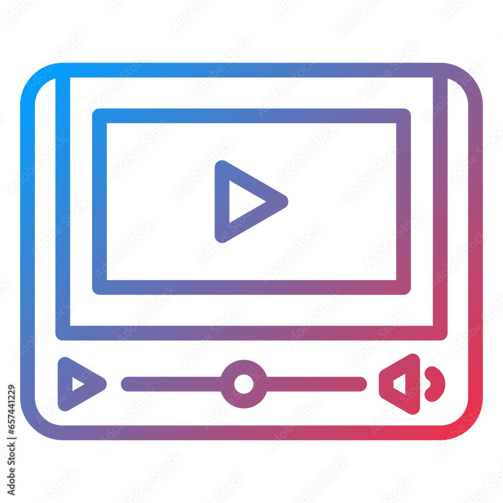 Vector Design Video Player Icon Style Vector Design Video Player Icon Style