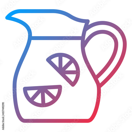 Vector Design Lemonade Jug Icon Style