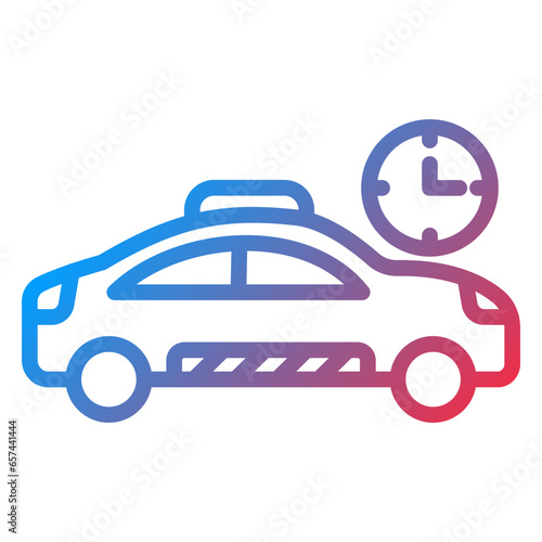 Vector Design Busy Taxi Icon Style