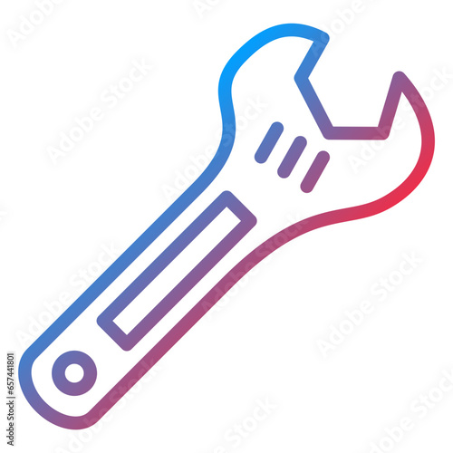 Vector Design Wrench Icon Style