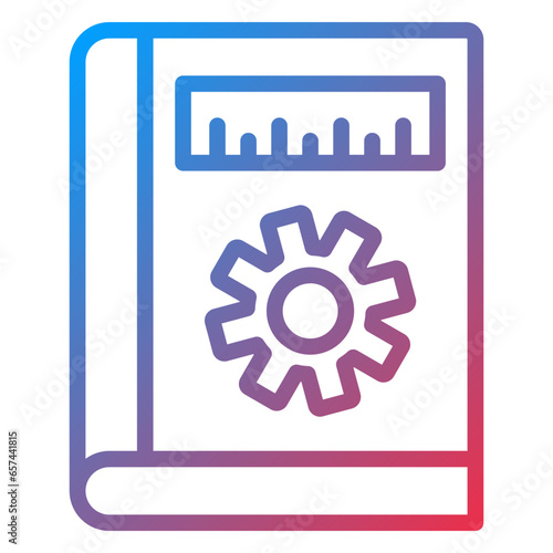 Vector Design Engineer Notebook Icon Style