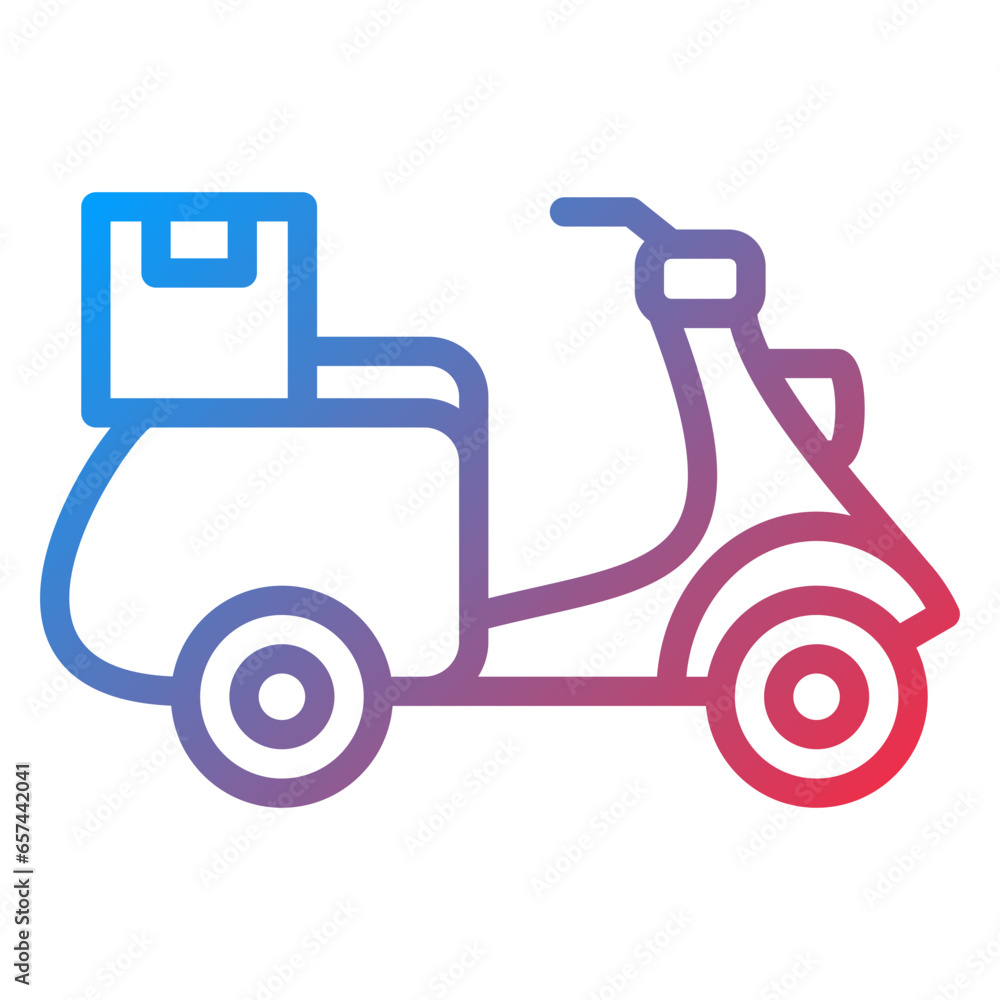 Vector Design Delivery Bike Icon Style Vector Design Delivery Bike Icon Style