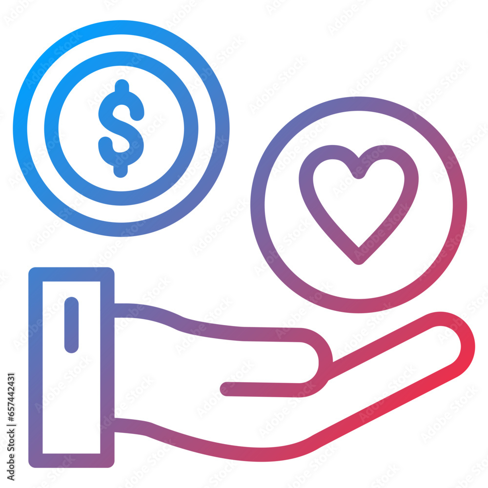 Vector Design Philanthropy Icon Style Vector Design Philanthropy Icon Style