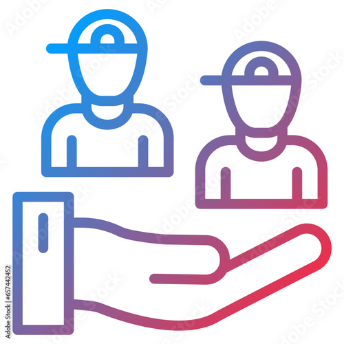 Vector Design Help Children Icon Style