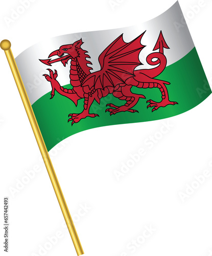 Wales Flag vector illustration eps10.