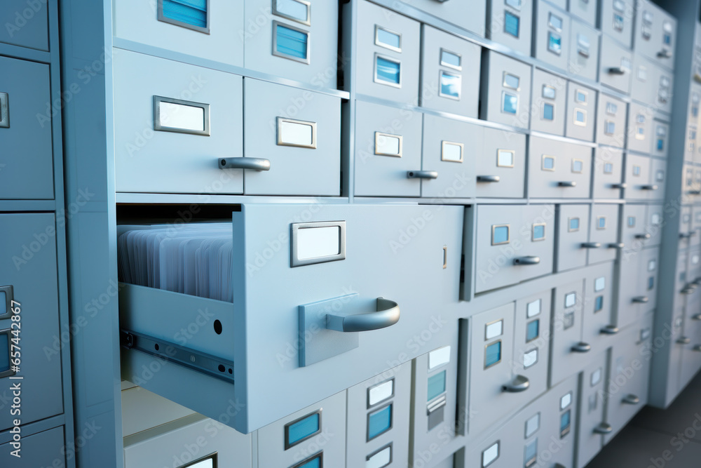 Data collection in containers, archive of commercial company documents. Data collection in containers, archive of commercial company documents.