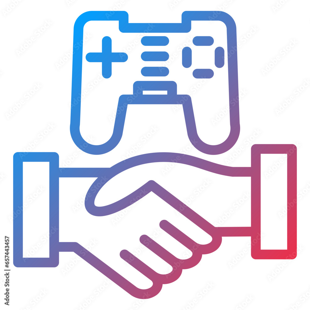 Vector Design Game Handshake Icon Style Vector Design Game Handshake Icon Style