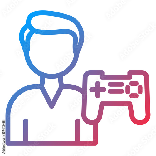 Vector Design Gamer Icon Style