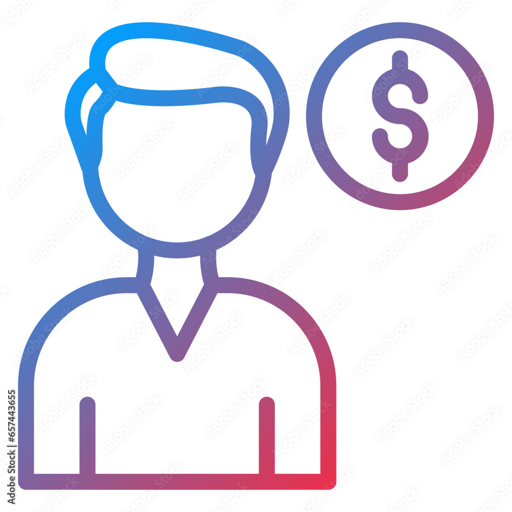 Vector Design Client Male Icon Style Vector Design Client Male Icon Style