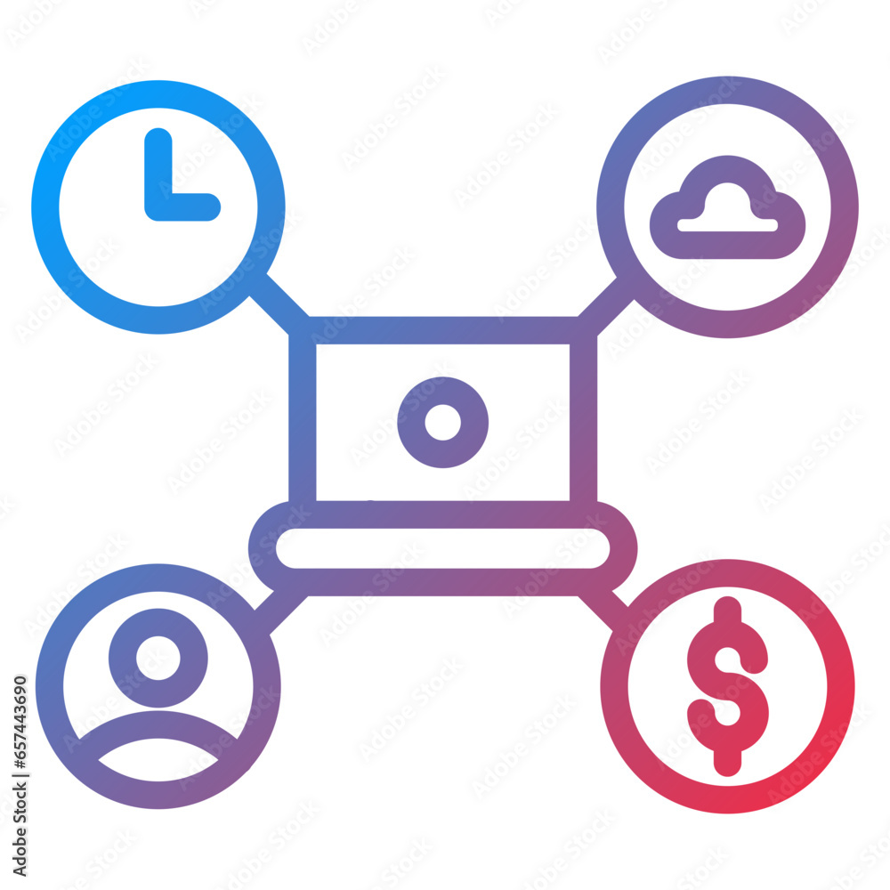 Vector Design Gig Economy Icon Style Vector Design Gig Economy Icon Style