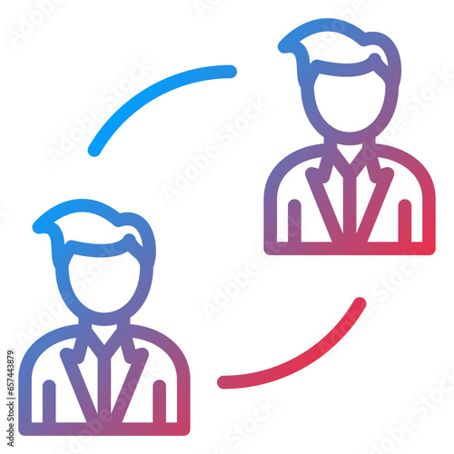 Vector Design P2P Lending Icon Style