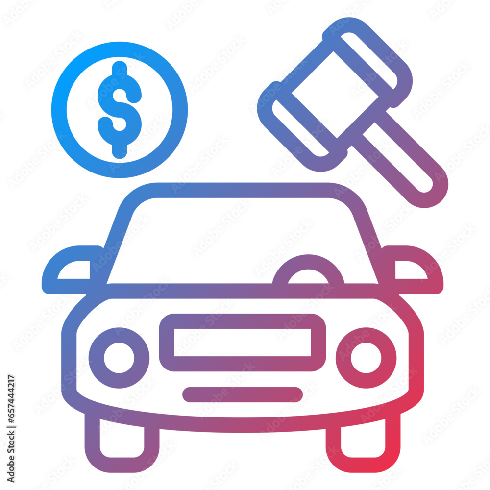 Vector Design Car Auction Icon Style Vector Design Car Auction Icon Style
