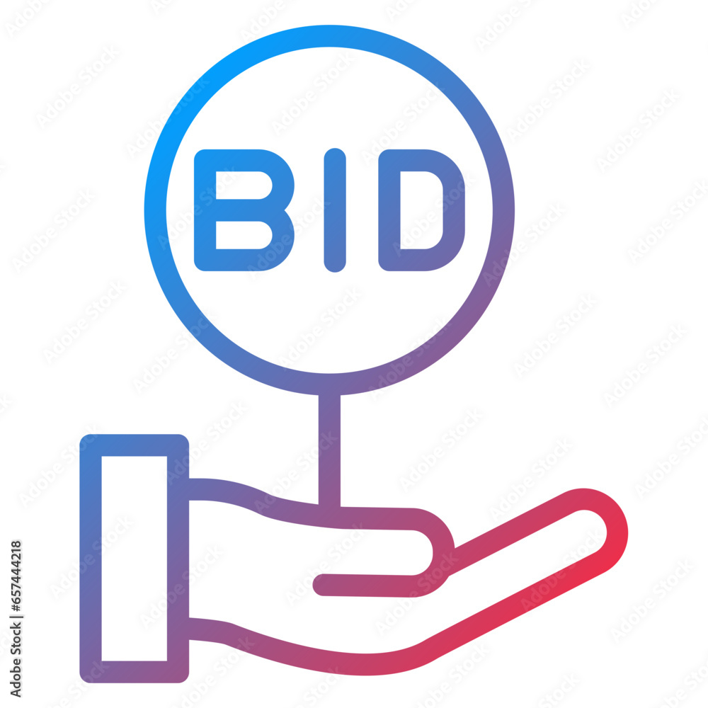 Vector Design Bidding Paddle Icon Style Vector Design Bidding Paddle Icon Style