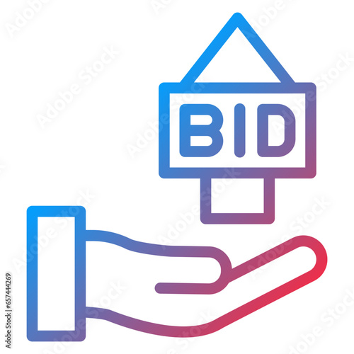 Vector Design Maximum Bid Icon Style
