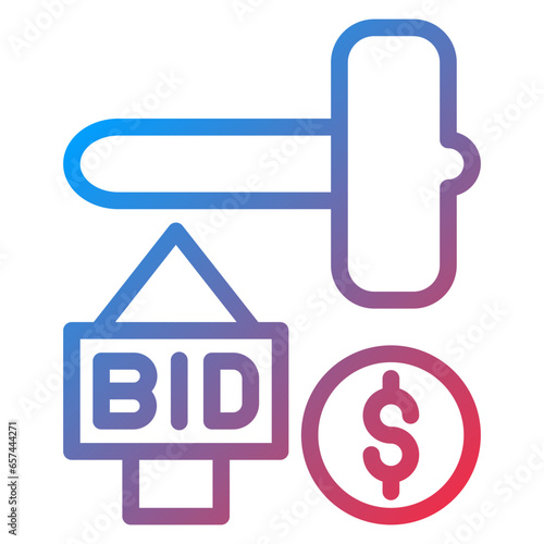 Vector Design Maximum Bid Auction Icon Style