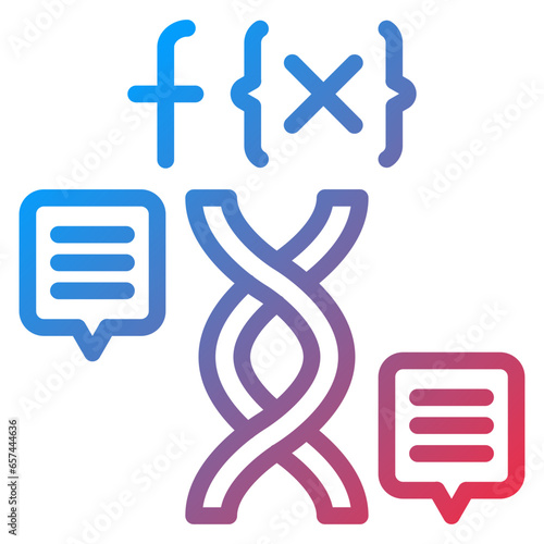 Vector Design Functional Genomics Icon Style