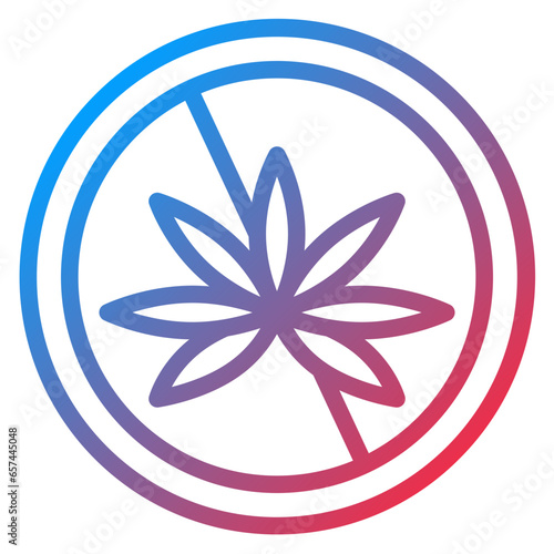 Vector Design No Thc Icon Style