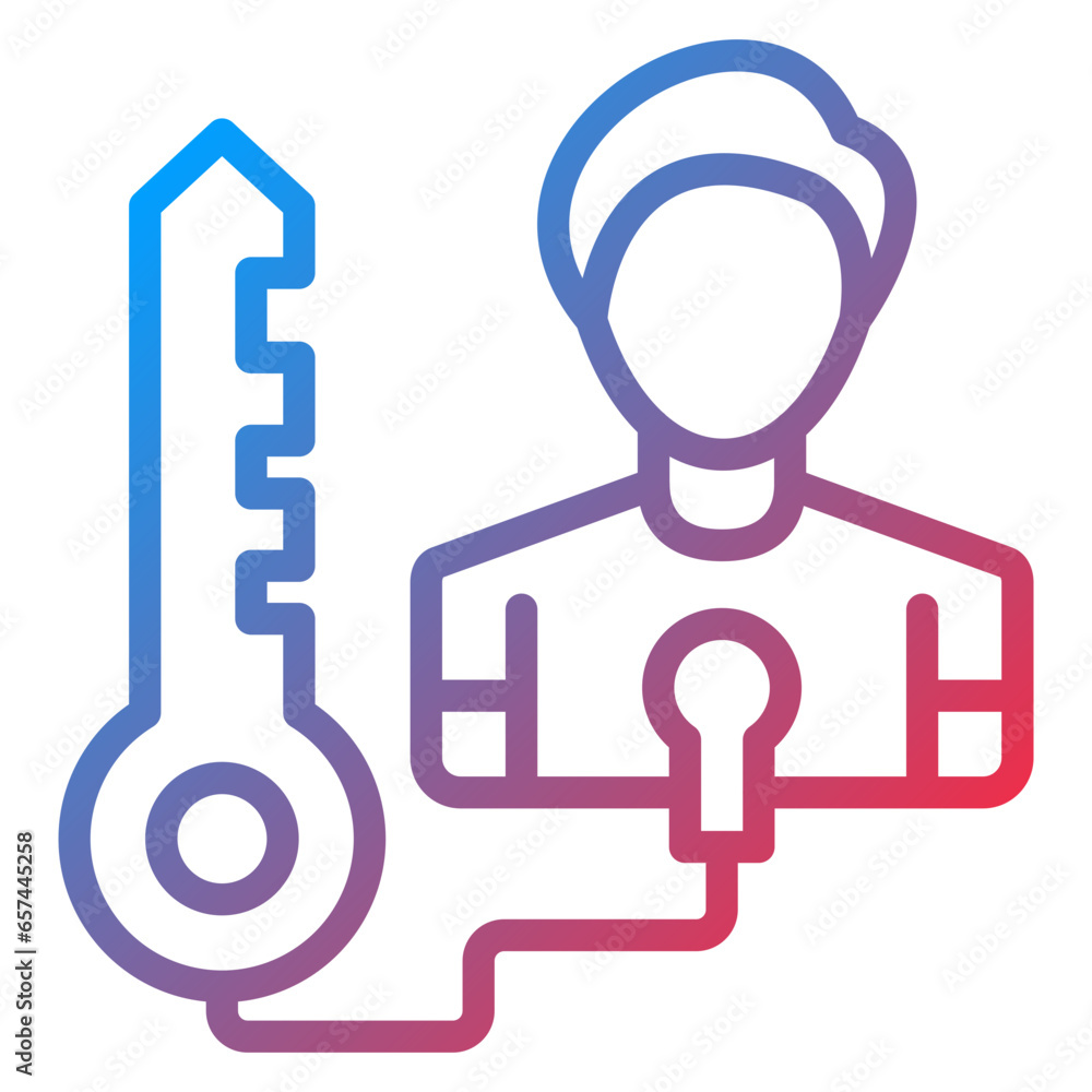 Vector Design Key Person Icon Style Vector Design Key Person Icon Style