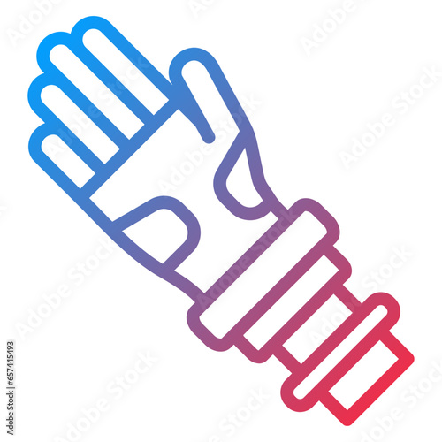 Vector Design Bionic Arm Icon Style