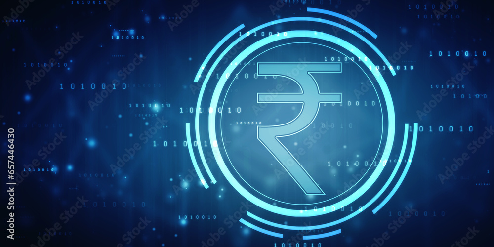 Indian Rupee symbol on financial Background, Growth of Indian stock market, Abstract finance background, Stock market Concept background Indian Rupee symbol on financial Background, Growth of Indian stock market, Abstract finance background, Stock market Concept background