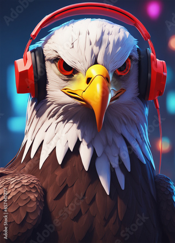 bald eagle in flight generative ai