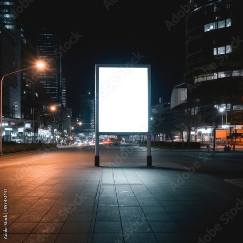 Blank billboard mockup in urban environment, empty space to showcase your advertising or branding campaign.