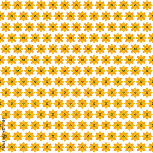 Bold yellow retro pattern with textured circle graphic and script font.
