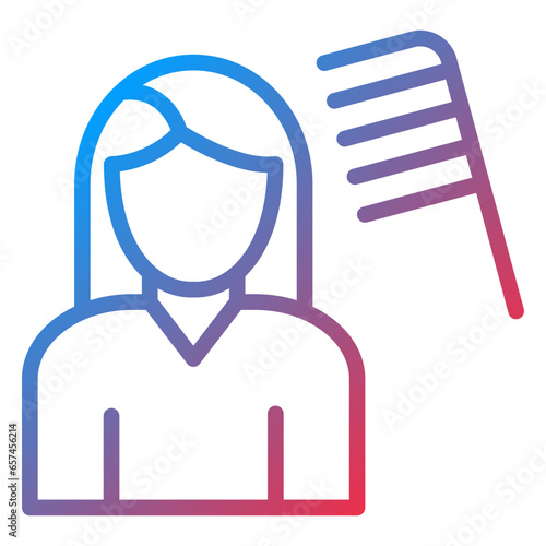 Hair Stylist Female Icon Style
