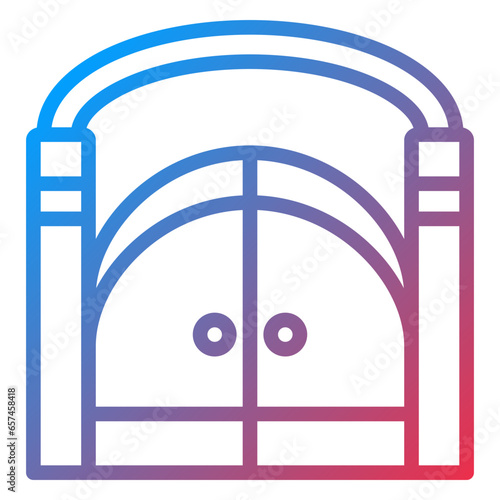Cementery Gate Icon Style