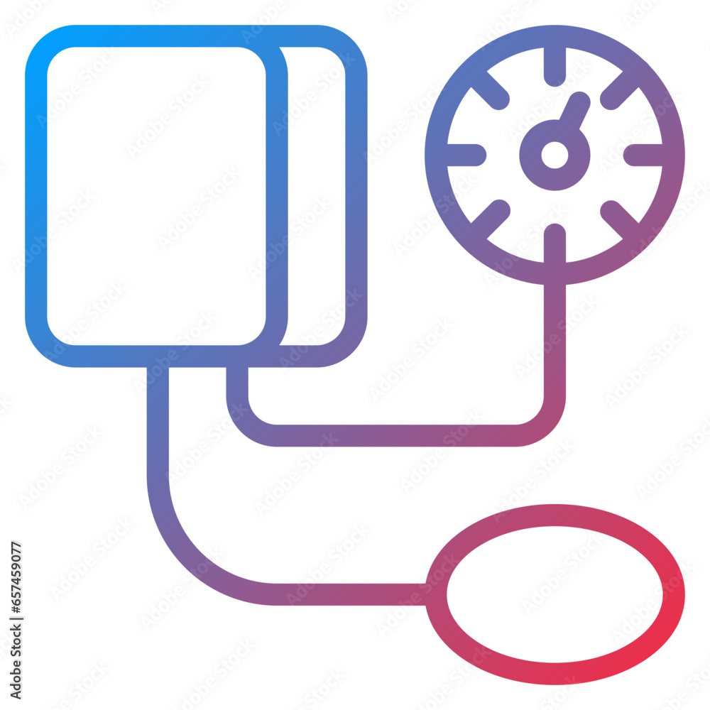 Blood Pressure Gauge Icon Style Blood Pressure Gauge Icon Style
