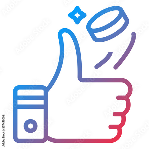 Coin Toss Icon Style