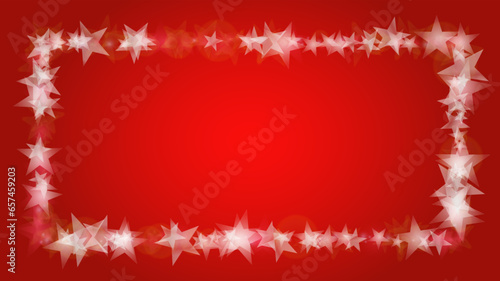 Vector Magical Glowing Background with Silver White and Purple Falling Stars on Red. Sparkle Star Night Cover and Card Design. Confetti Frame. Cosmic Bokeh Light. Christmas and New Year Poster.